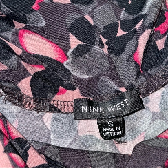 Nine West blouse women’s size small bell short sleeve short dress top stretchy - Picture 6 of 9